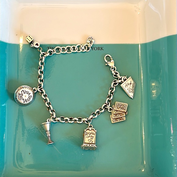Brighton NEVADA Charm Bracelet martini cards poker chips roulette wheel dice - Picture 6 of 8